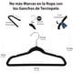 thumbnail image 2 of MAGMALIFE 50 Ganchos de Terciopelo para Ropa Infantil, Gancho Plateado Giratorio de 360 Grados, Adecuado para Todo Tipo de Ropa, Antideslizante, 35 cm de Largo (Negro), 2 of 8