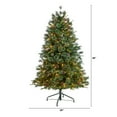 thumbnail image 3 of Nearly Natural 4' Snowed Tipped Mixed Pine Artificial Christmas Tree Prelit with 200 Clear Lights, 3 of 8