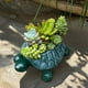 thumbnail image 1 of Maceta de tortuga, colección de obras de arte, figura de animal de escritorio, maceta de tortuga para cafetería, patio, granja, regalo de cumpleaños, 1 of 8