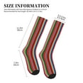 thumbnail image 4 of Rateoe Mexican Serape Blanket Stripes Compression Socks for Women and Men 20-30mmHg-Circulation Support Socks Knee High Nurse Pregnant Running Medical and Travel Athletic, 4 of 7
