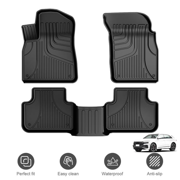 TPE Floor Mats Custom Fit All‑Weather Floor Liners For 2017‑2025 Audi Q7 / SQ7, 2019‑2025 Audi Q8 Interior Accessories