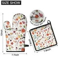thumbnail image 6 of Fall Pumpkin Pattern Kitchen Oven Mitt and Pot Holder Sets 4 Pcs for Baking, Cooking and Grilling, Heat Resistant Up To 392 °F, 6 of 7