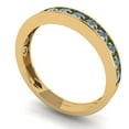 thumbnail image 2 of 0.39 ctw Wedding Band for Women - 14K Yellow Gold Blue Moissanite Stackable Eternity Ring, 2 of 6