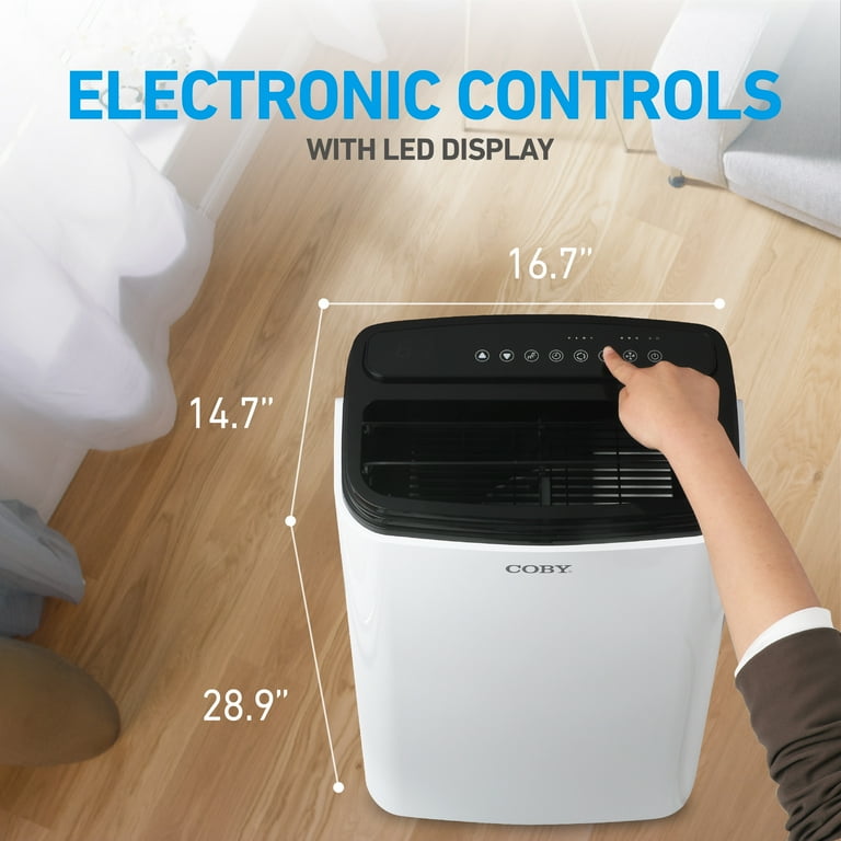 COBY 8,150 BTU SACC/CEC (12,000 BTU ASHRAE 128) Portable Air Conditioner  with Heat, For Rooms up to 550 sq. ft. - Walmart.com