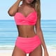 thumbnail image 4 of Gibobby Conjunto de bikini sexy Bikini de cintura alta para mujer, bañador Sexy de realce de dos piezas, traje de baño Vintage de dos piezas, conjunto de(Rosa,CH), 4 of 5