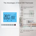 thumbnail image 2 of Programmable Smart Thermostat for Water Heating Large LCD Screen with Backlight Water Foor Heating Temprature Controller, 2 of 6