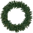 thumbnail image 2 of Northlight 36" Prelit LED Lights Buffalo Fir Artificial Christmas Wreath - Warm White Lights, 2 of 6