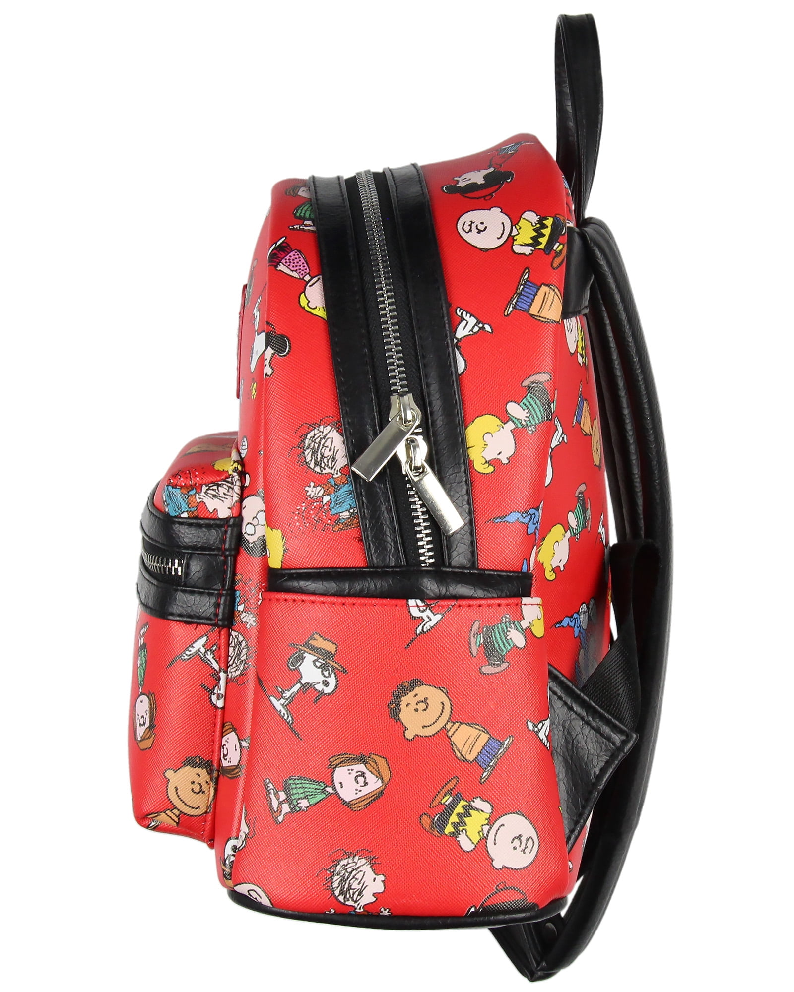 Peanuts Snoopy Charlie Brown Linus Lucy Sally Marcie Toss Print Mini Backpack 10"