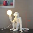thumbnail image 2 of Modern Monkey Table Lamp Resin Desk Light Study Bedside Decor Lighting Modern Monkey Table Lamp Light Resin Creative Design Animal Table Lamp White Monkey Table Lamps Premium Chandelier Light, 2 of 8