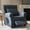 Navy, variant on Traditional Push Back Recliner, Cozy Upholstered Living Room Chairs with Rolled Arms, Nailhead Trim & Adjustable Cushions, Navy