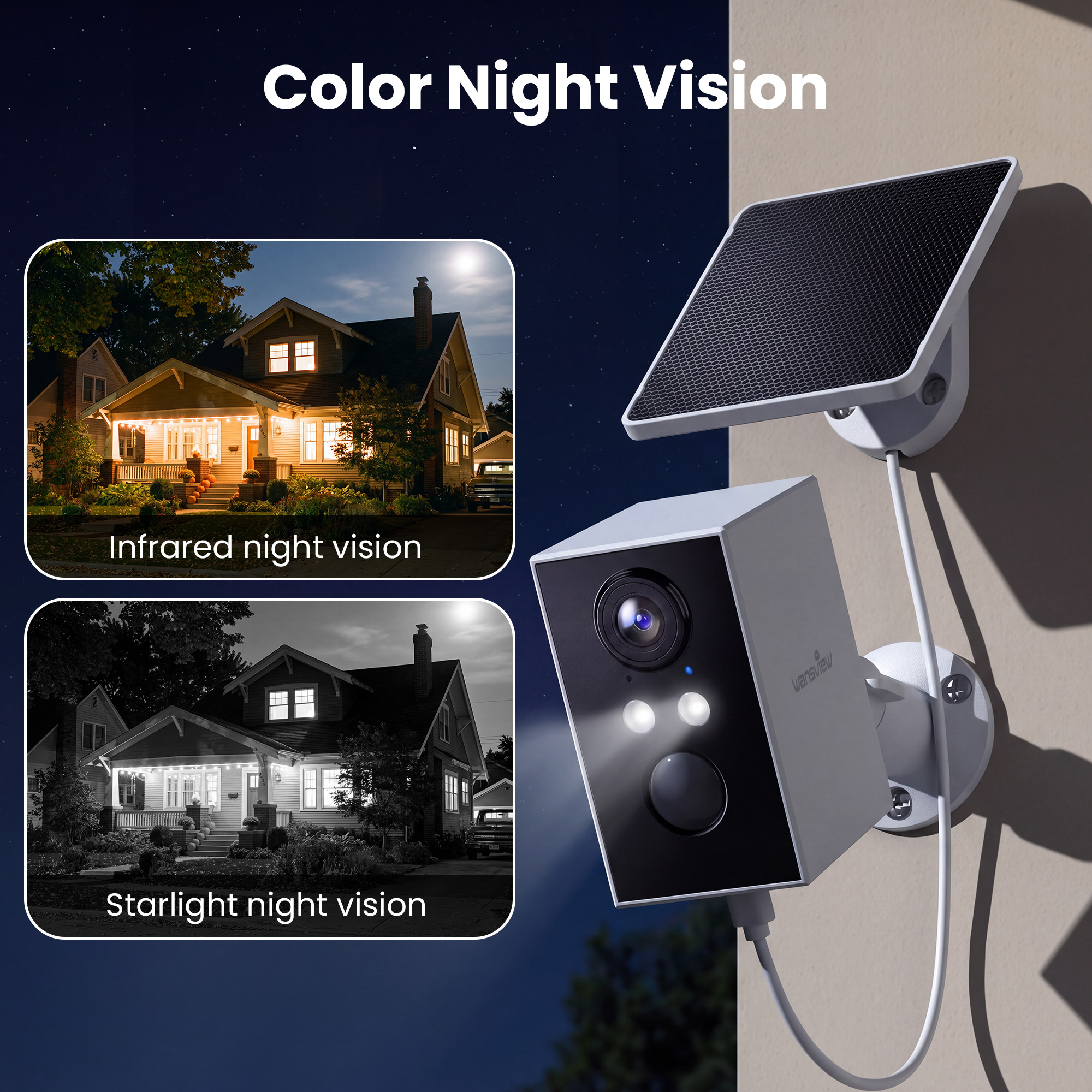 WansView 2K Solar Outdoor Security Camera with AI Detection photo 8