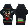 thumbnail image 2 of CHAO Abrigos para perros, (Negro XL) Suéter de invierno para perros Suéter con patrón navideño Abrigo de punto para ropa de invierno para mascotas Suéter de moda Regalo para perros, 2 of 5