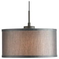 thumbnail image 2 of Woodbridge Lighting Drum Fabric & Metal Mini-Pendant in Bronze/Gray, 2 of 2