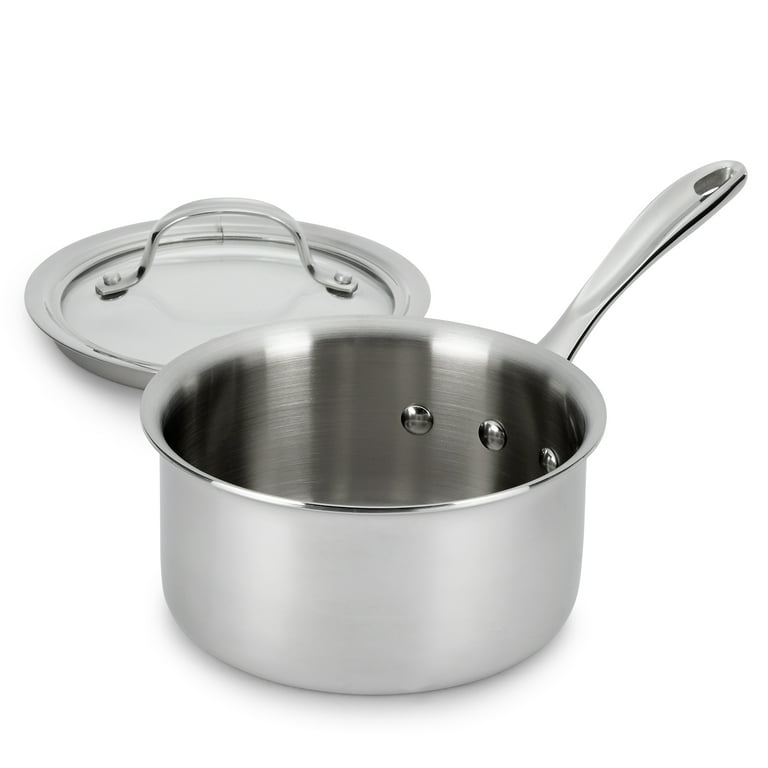 Calphalon Tri-Ply 4.5 qt. Aluminum Sauce Pan in Stainless Steel