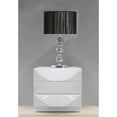 thumbnail image 2 of Milan Montreal Modern All-Wood Gloss White 3-Drawer Nightstand, 2 of 2