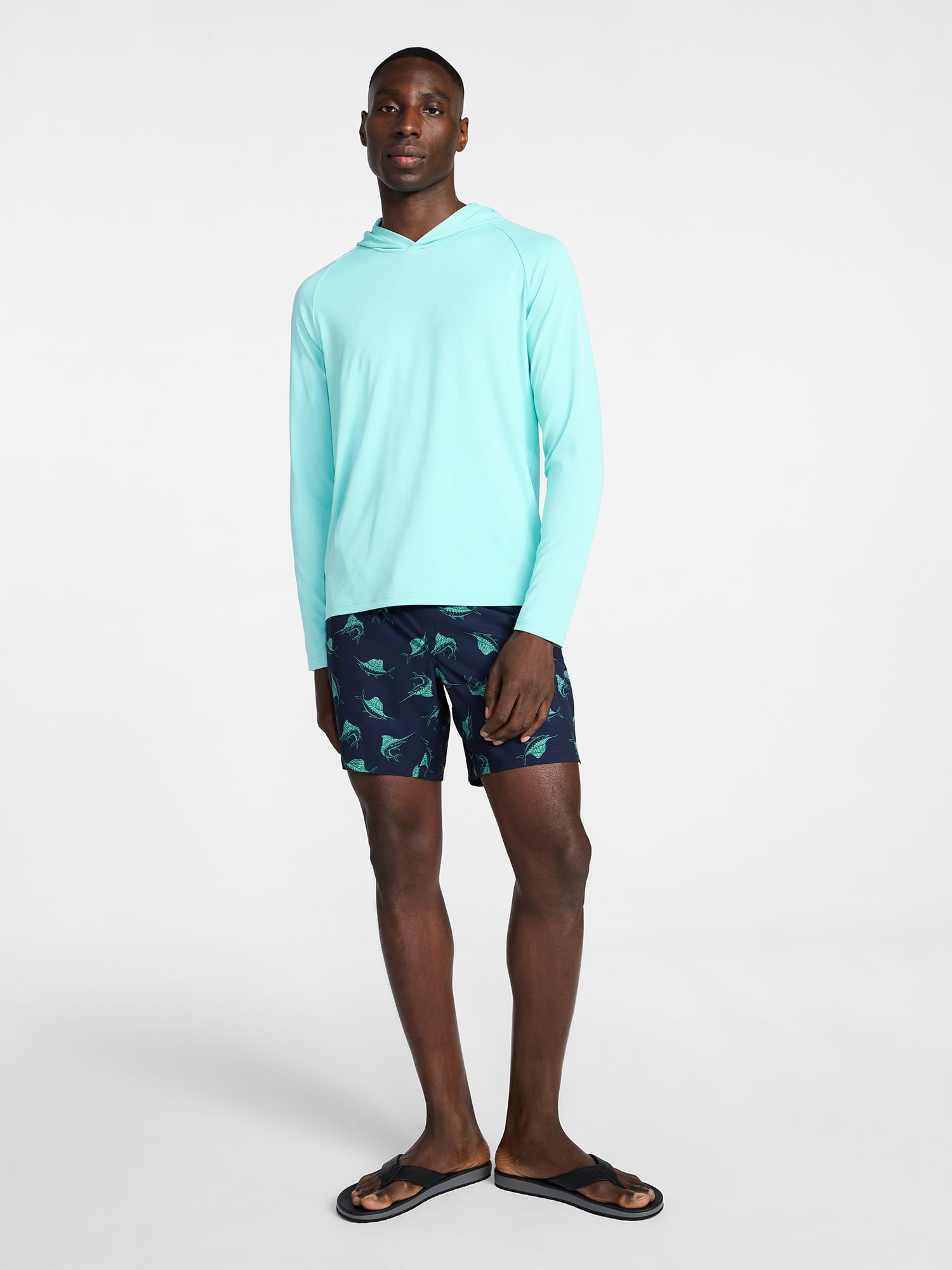George Men's and Big Men's Performance Lined Swim Trunks, 5" Inseam, Sizes S-3XL