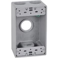 thumbnail image 1 of Hubbell Electrical FSB75-4 1 Gang Rectangular Outlet Box With Four 0.75 in. Holes- Gray, 1 of 1