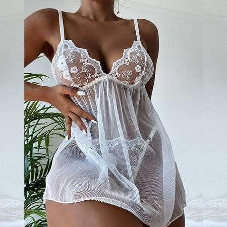 

uublik Lingerie set for women sexy naughty babydoll plus size lace sexy naughty bodysuit