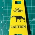 thumbnail image 5 of Vekome Cat Vomit Sign, Dog Vomit Sign, Cat Vomit Caution Sign, 4 Inch Funny Cat Sign Decor, Cats Live Here Novelty Desk Sign, Yard Warning Sign, 5 of 7