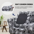thumbnail image 3 of Smiry Couch Cover with 3 Separate Cushion Cover, Stretch Elastic 3-Seater Sofa Cover, White Paisley, 3 of 7