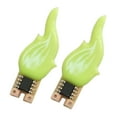 thumbnail image 3 of 2 uds luces de llama Mini lámparas decorativas prácticas multiusos de luz nocturna candelabros Verde, 3 of 8
