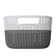 thumbnail image 4 of Simplify 2-Tone Plastic Decorative Large Storage Basket in Grey, 4 of 10
