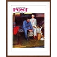 thumbnail image 2 of Art.com Breaking Home Ties Saturday Evening Post Cover, September 25,1954 Giclee Print by Norman Rockwell, Brown Frame Wall Art, 23" x 29", 2 of 5