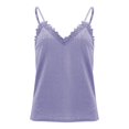 thumbnail image 6 of TRUBKH Camisole Tops for Women Spaghetti Strap Tank Top Crop Tank Tops for Women Camisole Tops for Women V Neck Lace Lace Fashionable Camisole Vest Crop Tank Tops for Women Light Violet L, 6 of 6