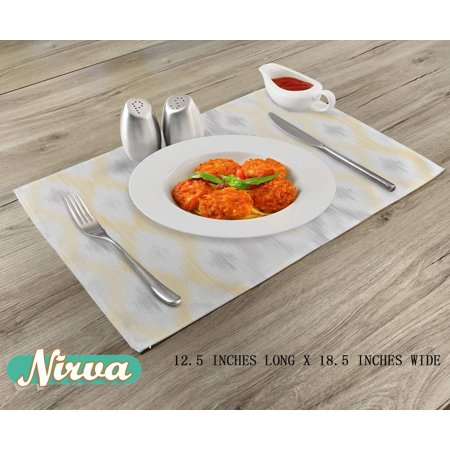 

Grey and Yellow Place Mats Set of 4