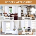 thumbnail image 5 of XWZO White Blackout Curtains 54 Inches for Bedroom, Grommet Short Thermal Insulated Living Room Darkening Drapes with Tiebacks(White,42"W x 54"L,2 Panels), 5 of 6
