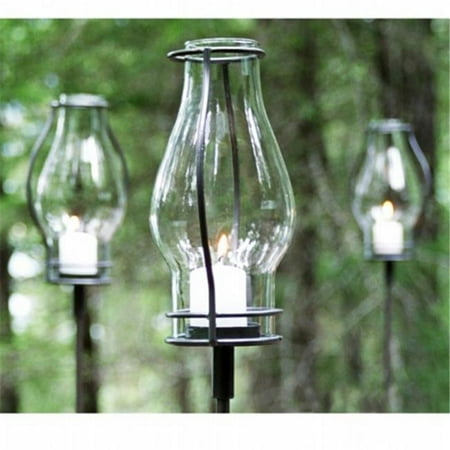 Pangaea Home & Garden DS-C3052-SET1 62-in Garden Stake with Love Torch Set-1 - Pewter