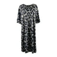 thumbnail image 5 of SMihono Robes Bohèmes d'Été pour Femmes Grande Taille Robe Décontractée à Imprimé Léopard pour Dames Robe à Manches Courtes Ample à Col en V, 5 of 5