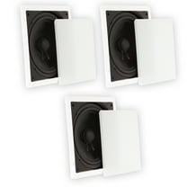 Theater Solutions TS1000 Flush Mount Passive 10" Subwoofer Speaker Wall 3 Pack