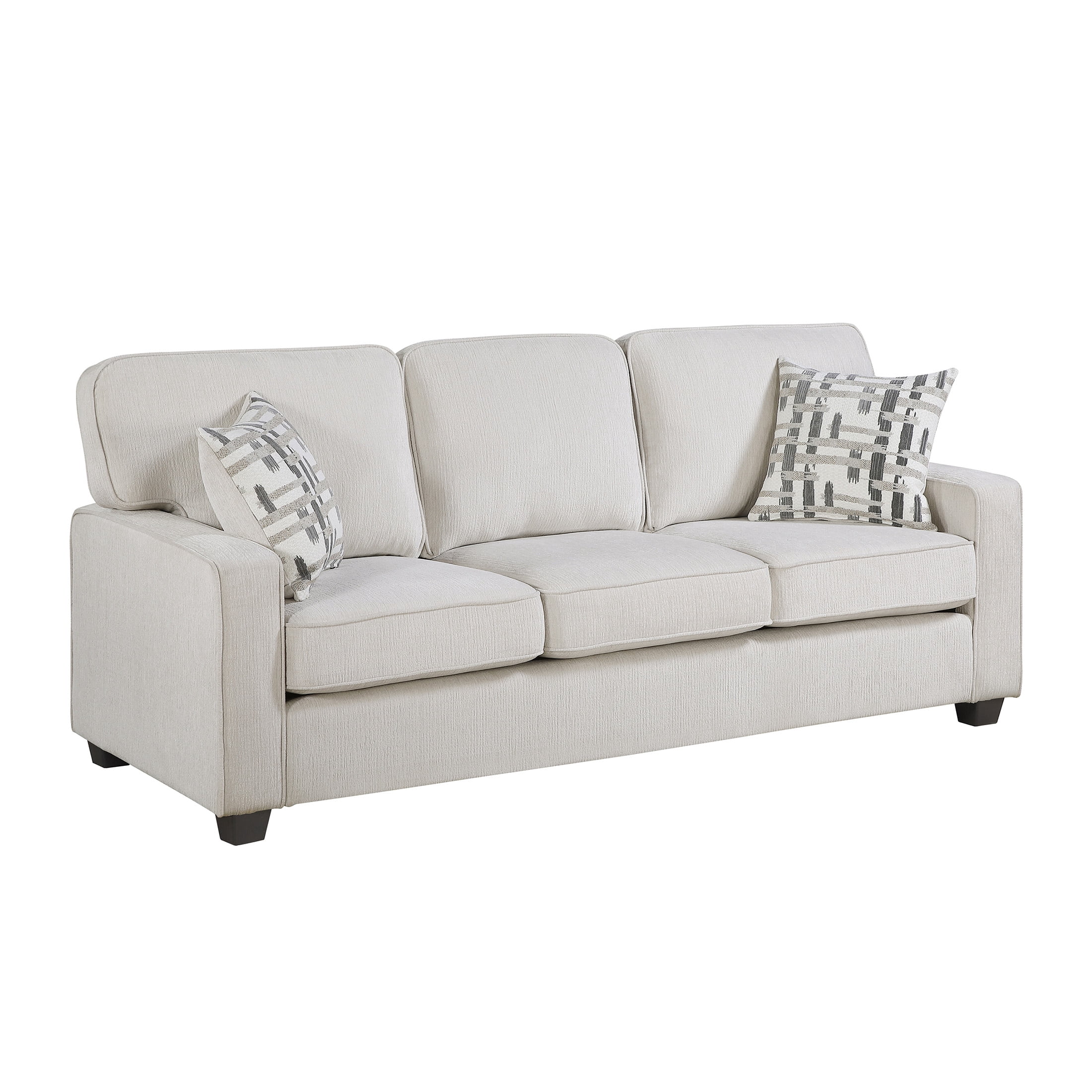 OakvillePark Alvera Chenille Sofa with 2 Pillows, Beige