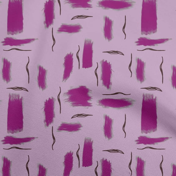 oneOone Polyester Spandex Light Pink Fabric Abstract Dry Brush Stroke Diy Clothing Quilting Fabric Print Fabric By Yard 56 Inch Wide