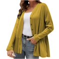 thumbnail image 1 of Posijego Women's Ruffle Cardigan Cozy Button Front Open Front Jacket for Women Lightweight Causal Outerwear, 1 of 3