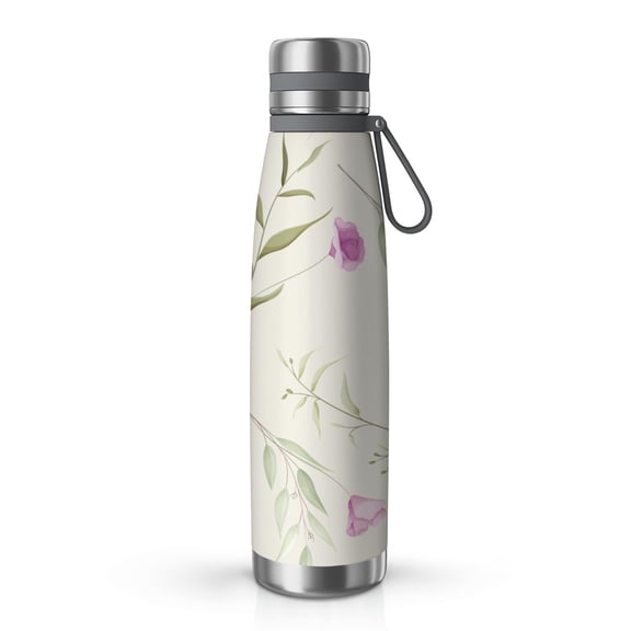 Floral 29oz Stainless Steel Insulated Thermos with Tea Filter, 360° Printed Travel Bottle, Leakproof BPA-Free,Anti-Slip Base, 304 Inner & 201 Outer, Vacuum Cup,Thanksgiving,Christmas, Spring,Flower
