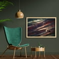thumbnail image 2 of Outer Space Wall Art with Frame, Planets over Nebula Gas Cloud Space Galaxy Star Illustration, Printed Fabric Poster for Bathroom Living Room, 35" x 23", Dried Rose Ivory, by Ambesonne, 2 of 2