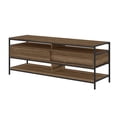 thumbnail image 2 of 58 Inch Wood and Metal Entertainmnet TV Stand with 2 Drawers, Brown and Black, 2 of 7