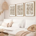 thumbnail image 4 of TOARTi Beige Floral Canvas Wall Art Neutral Wildflower Framed Prints Vintage Botanical Artwork Set of 3 for Living Room Bedroom Office 16x24 Inch, 4 of 11