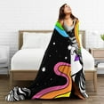 thumbnail image 5 of ZICANCN Throw Blanket Psychedelic Funky Hippy Girl , Couch Ultra Soft Micro Fleece Sofa Bed Camping Travel Blanket for Adults, 40"x30", 5 of 8