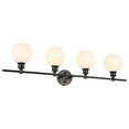 thumbnail image 4 of Collier 4 light Black and Frosted white glass Wall sconce, 4 of 4