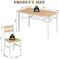 thumbnail image 4 of MIERES 4-Person Dining Set, Solid Wood Dining Set, Includes 4 Dining Chairs, Ideal for Small Homes, Apartments, and Kitchens—Original wood color, 4 of 6