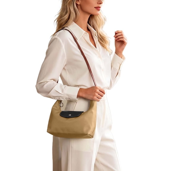 bravefron Nylon Tote for Work, Minimalist Compact Carryall Bag, Sleek Design Crossbody for Commute Casual Outings