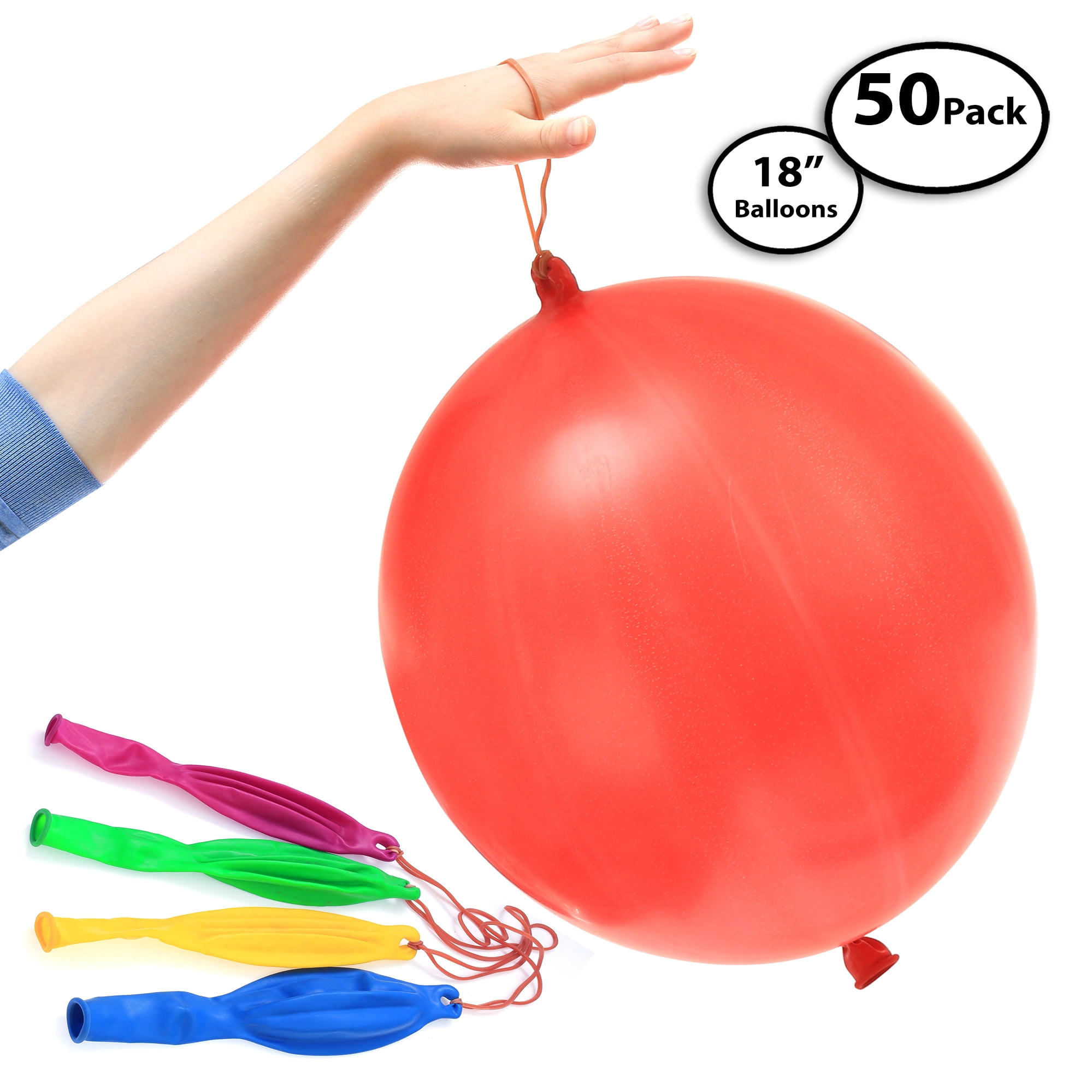 18/" inch Large Punch Balloons Assorted Colour Party BIRTHDAY MIX COLORS