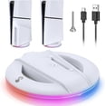 thumbnail image 1 of high quality PS5 Slim Vertical Stand with RGB Light, PS5 Slim Base Stand Compatible with Playstation 5 Slim Disc & Digital Editions, PS5 Slim Accessor, 1 of 5