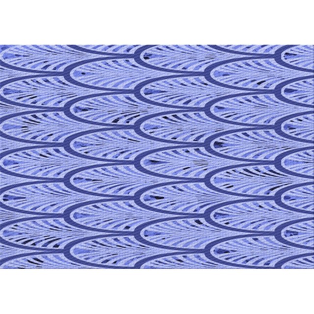 Ahgly Company Machine Washable Indoor Rectangle Transitional Jeans Blue Area Rugs, 8' x 10'