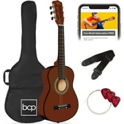 Best Choice Products 30in Kids Acoustic Guitar Beginner Starter Kit w/ Strap, Case, Strings - Mahogany Stain