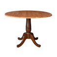 thumbnail image 1 of International Concepts K58-42DPT Piédestal Rond à Double Feuille - 29.5 in. - Cinnemon & Espresso, 1 of 1