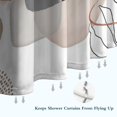 thumbnail image 6 of Blue Boho Abstract and Plant Pattern Shower Curtain 72"x72" ,Bathroom Decorative Shower Curtains Set with 12 Hooks,Modern Waterproof Washable Shower Curtain, 6 of 6